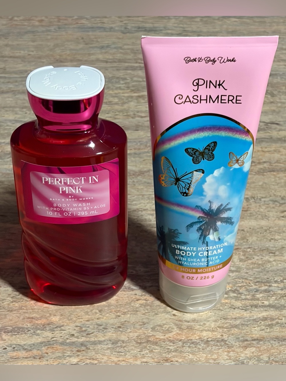 Bath & Body Works Perfect in Pink Shower Gel & Pink Cashmere Body Cream Duo